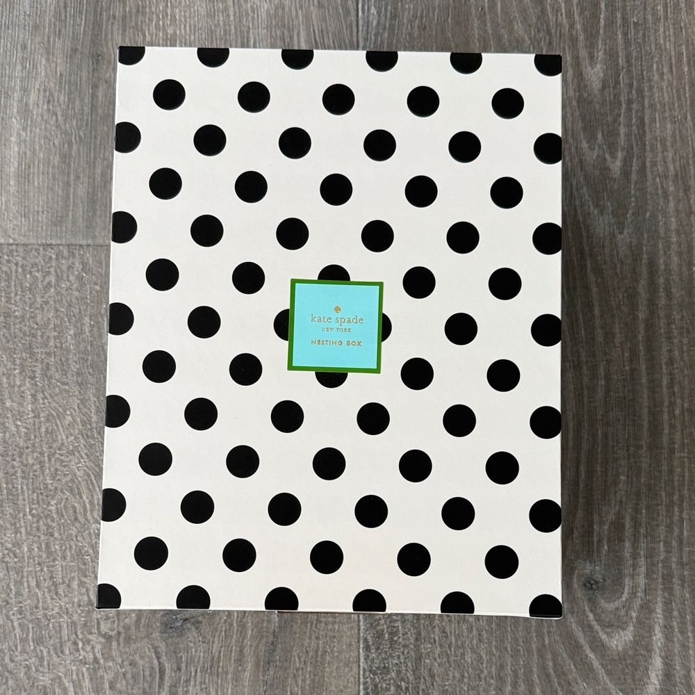 Kate Spade Black and White Polka Dot Nesting Box